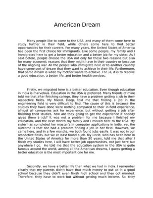 What is the American Dream Essay: A Kaleidoscope of Perspectives